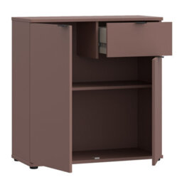 Furniture To Go Ganymede 2 Door Cupboard With Drawer In Terracotta - thumbnail 4