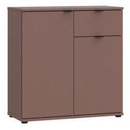 Furniture To Go Ganymede 2 Door Cupboard With Drawer In Terracotta - thumbnail 2