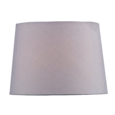 DAR Wickford Grey Cotton Tapered Drum Shade 26Cm