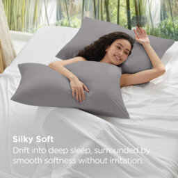 Moonlight Bedding Pillowcase Pack Of 2-Envelope Closure Super Soft Brushed Microfiber House Wife Pillow Cover,(Grey, 50X75 Cm) - thumbnail 4