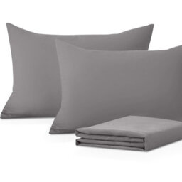 Moonlight Bedding Pillowcase Pack Of 2-Envelope Closure Super Soft Brushed Microfiber House Wife Pillow Cover,(Grey, 50X75 Cm) - thumbnail 1