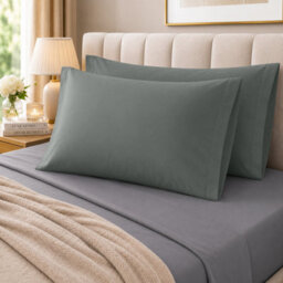 Moonlight Bedding Pillowcase Pack Of 2-Envelope Closure Super Soft Brushed Microfiber House Wife Pillow Cover,(Grey, 50X75 Cm) - thumbnail 8