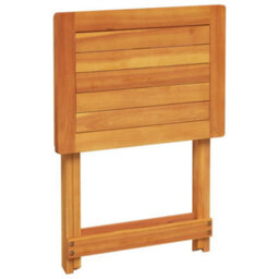 Walplus Folding Garden Side Table 50X36X60 Cm - Solid Acacia Wood, Natural Finish - Perfect For Outdoor, Patio, Balcony & Compact Spaces - thumbnail 7