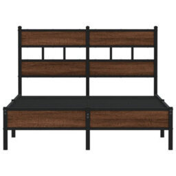 Berkfield Bed Frame Without Mattress Brown Oak 120X190 Cm Small Double Engineered Wood - thumbnail 4