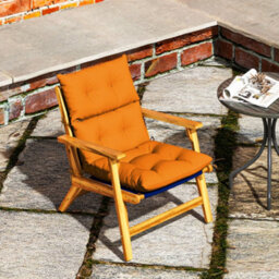 Outsunny Adirondack Chair Cushion Rocking Chair Cushion W/ Ties, Orange - thumbnail 8