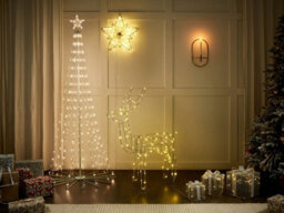 Beliani Outdoor Decoration Led Arnes Christmas Gifts 25/20/15 Cm Silver - thumbnail 2