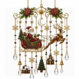 Amorly Acrylic Hanging Wind Chime Ornament, Christmas Themed Decorative Pendant For Window, Wall Home Holiday Decoration - thumbnail 1