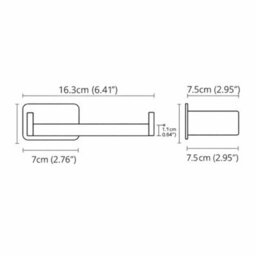Billtix Silver Stainless Steel Toilet Roll Holder Wall Mounted, Self Adhesive Toilet Paper Holder, Stick On Tissue Holder - thumbnail 3