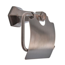 Homestylestore Aged Bronze Art Deco Bathroom Wall Mounted Toilet Roll Paper Holder - thumbnail 2