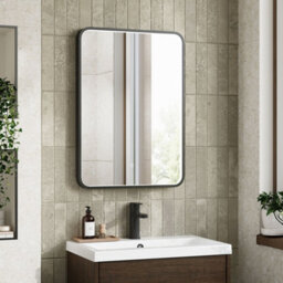 Hudson Reed Pictor Led Touch Sensor Inset Framed Mirror With Demister, Matt Black, 700 X 500 mm - thumbnail 2