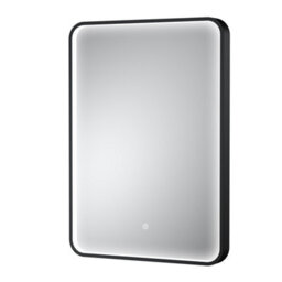 Hudson Reed Pictor Led Touch Sensor Inset Framed Mirror With Demister, Matt Black, 700 X 500 mm - thumbnail 1