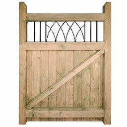 Burbage Iron Craft Windso Single Wooden Garden Gate 900mm Wide X 1200mm High Wi03 - thumbnail 4