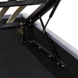 Beliani Ottoman Bed Velvet Rouen 160 X 200 Cm (Eu King Size) Dark Grey - thumbnail 9