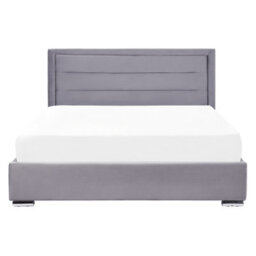 Beliani Ottoman Bed Velvet Rouen 160 X 200 Cm (Eu King Size) Dark Grey - thumbnail 6