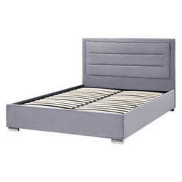 Beliani Ottoman Bed Velvet Rouen 160 X 200 Cm (Eu King Size) Dark Grey - thumbnail 7