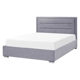 Beliani Ottoman Bed Velvet Rouen 160 X 200 Cm (Eu King Size) Dark Grey - thumbnail 5
