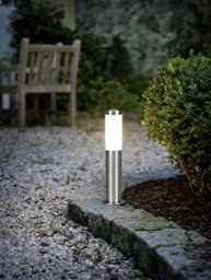 Set Of 4 Ip44 Outdoor Stainless Steel Bollard Lights - 12W E27 Driveway Post - thumbnail 3