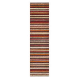 Modern Easy To Clean Multicoloured Striped Rug For Dining Room-120Cm X 170Cm - thumbnail 4