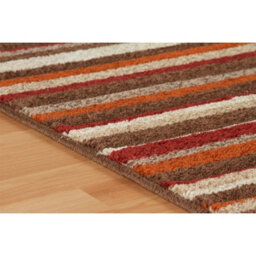 Modern Easy To Clean Multicoloured Striped Rug For Dining Room-120Cm X 170Cm - thumbnail 2