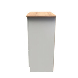 Albert 3 Drawer Deep Chest In Cream Ash & Oak (Ready Assembled) - thumbnail 2
