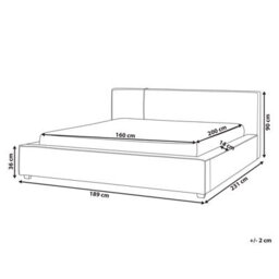 Beliani Bed Boucle Mirande 160 X 200 Cm (Eu King Size) Taupe - thumbnail 3