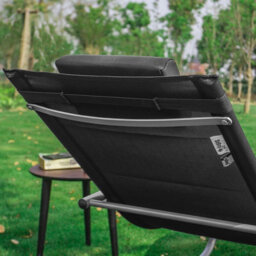 Sobuy Ogs28-Sch, Outdoor Garden Rocking Sun Lounger Recliner Relaxing Chair With Headrest And Side Bag, Black,w147Xd63Xh85 - thumbnail 7