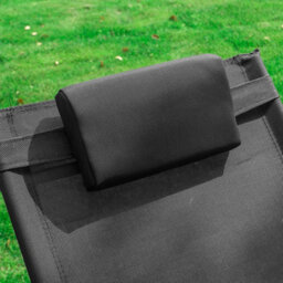 Sobuy Ogs28-Sch, Outdoor Garden Rocking Sun Lounger Recliner Relaxing Chair With Headrest And Side Bag, Black,w147Xd63Xh85 - thumbnail 8