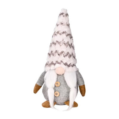 Woodside Home Living Christmas Decoration - Grey Gonk Lady - image 1