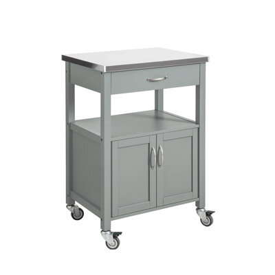 Sobuy Fkw22-Hg Kitchen Trolley With Storage Mobile Kitchen Cart With Drawer, Kitchen Unit On Wheels,microwave Stand - image 1