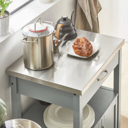 Sobuy Fkw22-Hg Kitchen Trolley With Storage Mobile Kitchen Cart With Drawer, Kitchen Unit On Wheels,microwave Stand - thumbnail 5