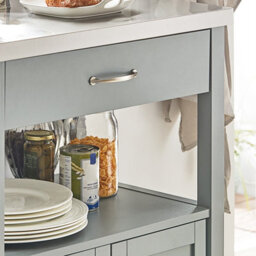 Sobuy Fkw22-Hg Kitchen Trolley With Storage Mobile Kitchen Cart With Drawer, Kitchen Unit On Wheels,microwave Stand - thumbnail 6