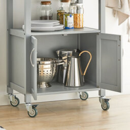Sobuy Fkw22-Hg Kitchen Trolley With Storage Mobile Kitchen Cart With Drawer, Kitchen Unit On Wheels,microwave Stand - thumbnail 9