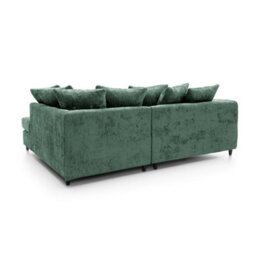Abakus Direct Harriet Crushed Chenille Right Facing Corner Sofa In Rifle Green - thumbnail 6