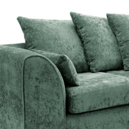 Abakus Direct Harriet Crushed Chenille Right Facing Corner Sofa In Rifle Green - thumbnail 8
