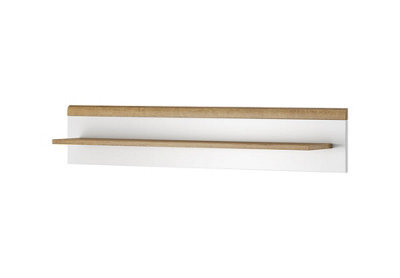 Arte Elegant Primo Wall Shelf H200mm W1070mm D190mm In White And Oak Riviera - Stylish Display Solution - image 1