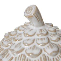 Large Ceramic Pine Cone Trinket Dish With Lid - Woodland Decor - thumbnail 3