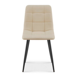 Bravich Zurich Velvet Embossed Dining Chair - Ivory - thumbnail 4