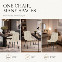 Bravich Zurich Velvet Embossed Dining Chair - Ivory - thumbnail 7