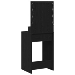 Walplus Makeup Table With Led Lights - Black Oak, 50X41X135 Cm - thumbnail 7