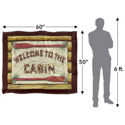 Jq Licensing Welcome To The Cabin Silky Sign Supersoft Blanket Multicoloured (One Size) - thumbnail 6