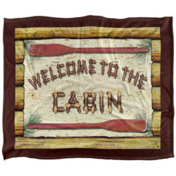 Jq Licensing Welcome To The Cabin Silky Sign Supersoft Blanket Multicoloured (One Size) - thumbnail 1