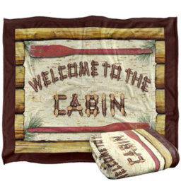 Jq Licensing Welcome To The Cabin Silky Sign Supersoft Blanket Multicoloured (One Size) - thumbnail 2