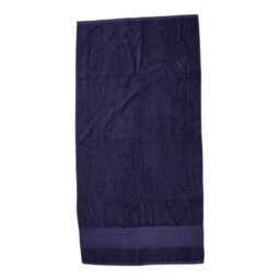 Towel City Bordered Printable Bath Towel Navy (One Size)