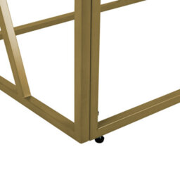 Beliani Glam Console Table - Gold Metal Frame With Clear Glass Top, 100 X 40 Cm, Modern Industrial Design - thumbnail 7