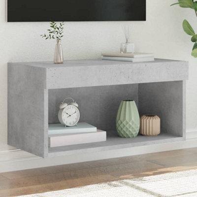 Walplus Tv Cabinet With Led Lights Concrete Grey 60X30X30 Cm - image 1