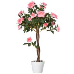 Wyld Haus Soni Tami 90Cm Artificial Pink Rose Plant In Pot For Interior Styling - Low Maintenance Faux Flower Display - thumbnail 1