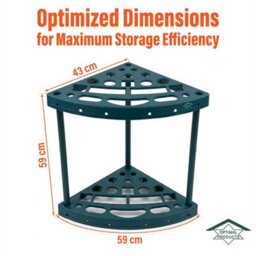 Garden Corner Tool Storage Caddy Shed Equipment Holder Stand Organizer Weed Rack - thumbnail 2