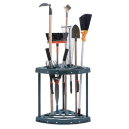 Garden Corner Tool Storage Caddy Shed Equipment Holder Stand Organizer Weed Rack - thumbnail 3