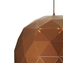 Orsina Large Coffee Dome Pendant Light, Geometric Iron Ceiling Light With Gold Interior, Light For Dining Room - thumbnail 4