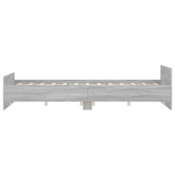 Berkfield Bed Frame With Headboard And Footboard Grey Sonoma 150X200 Cm - thumbnail 5